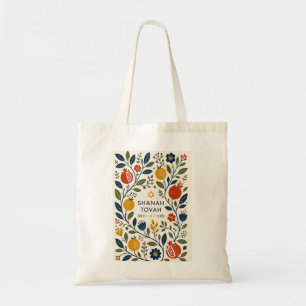 Bolsa Tote Arte Folclórica Moderna Shana Tovah Botânica 