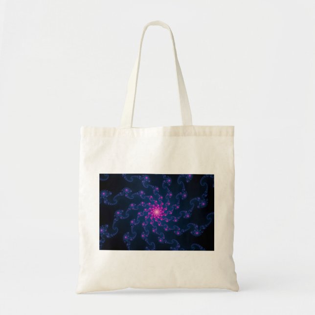 Bolsa Tote Arte Fractal da Flor da Vida (Frente)
