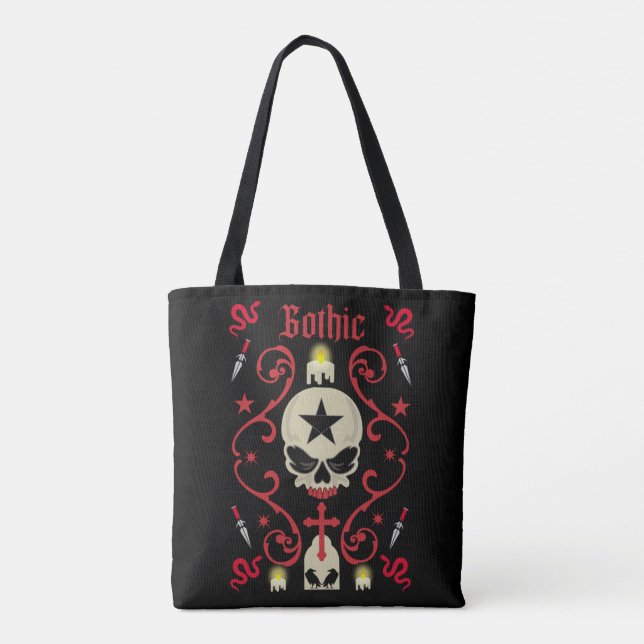 Bolsa Tote Arte Gótica do Dia do gótico (Verso)