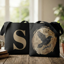 Bolsa Tote Arte Gótica Steampunk de Corvo