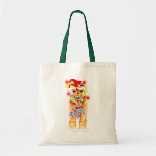 Bolsa Tote Arte irrisório do lama do feriado do Natal