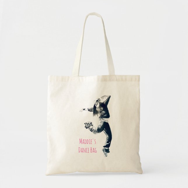 Bolsa Tote Arte legal de dançarino de hip hop (Frente)