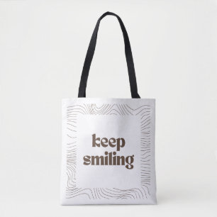 Bolsa Tote Arte Minimalista 'Continue Sorriendo'