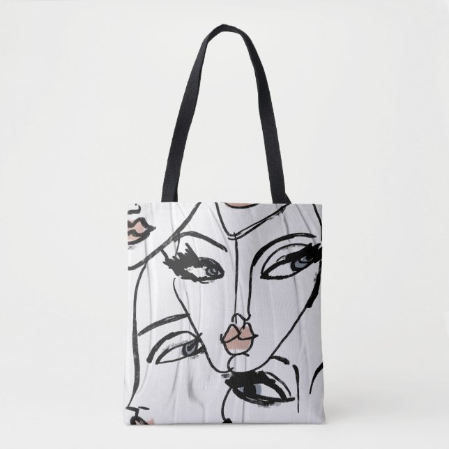 Bolsa Tote Arte minimalista das mulheres (Frente)
