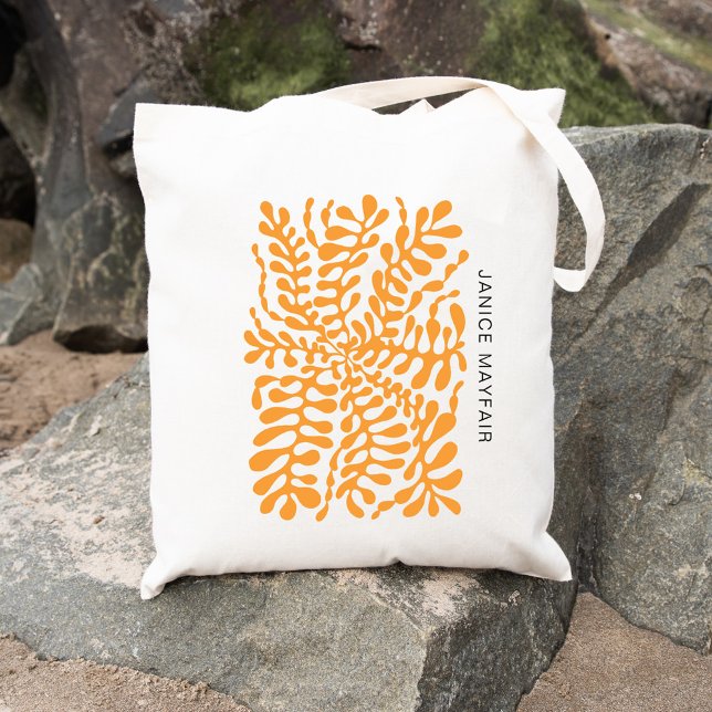 Bolsa Tote Arte Moderna Geométrica Amber Abstrato (Criador carregado)