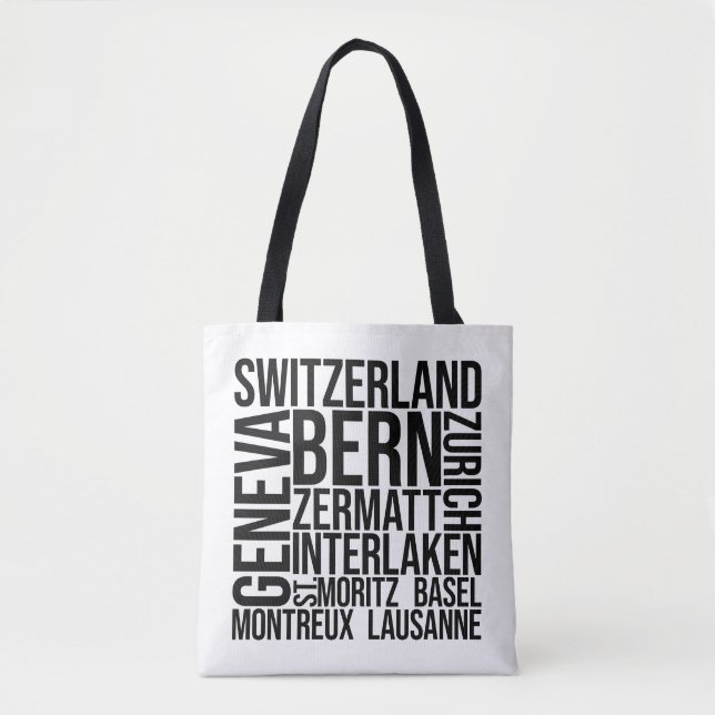 Bolsa Tote Arte nas Cidades suiças - Bern Viagem (Frente)