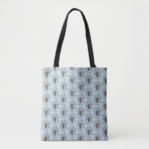 Bolsa Tote Arte Náutica Marinha Octopus Vintage
