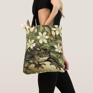 Bolsa Tote Arte Neerlandesa Nouveau Toad e Dogwood