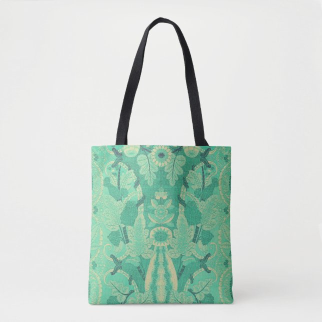 Bolsa Tote Arte Nouveau Planta Verde (Frente)