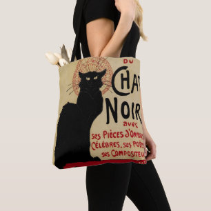Bolsa Tote Arte Nova Antiga, Ce Soir Chat Noir Gato Preto