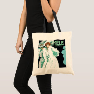 Bolsa Tote Arte Nova Antiga, Moda Italiana, Mulheres Elegante