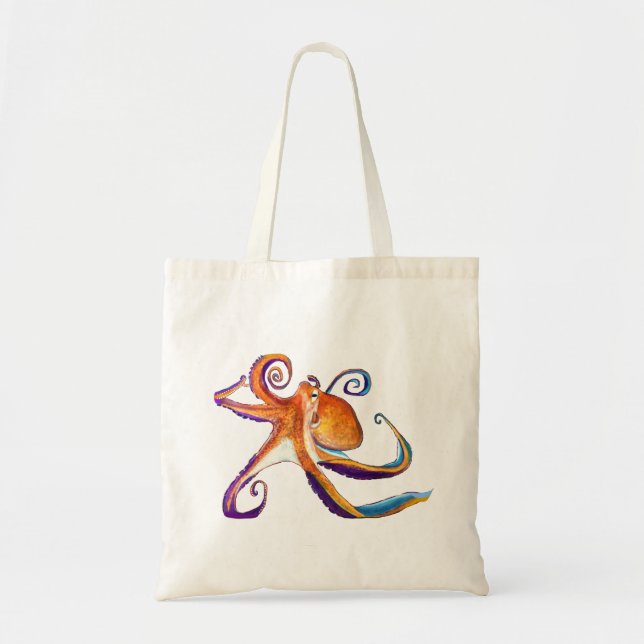 Bolsa Tote Arte octopus sealife (Frente)