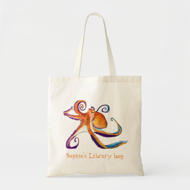Bolsa Tote Arte octopus sealife (Frente)