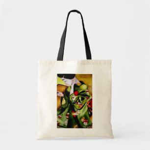 Bolsa Tote Arte original de aquarela em Geisha Japonês Bonit