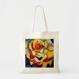 Bolsa Tote Arte original em aquarela de Freesia amarela flor