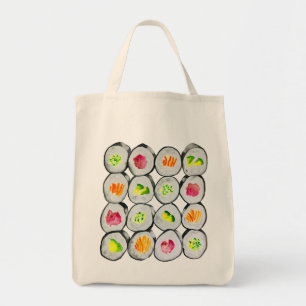 Bolsa Tote Arte para ilustração de sushi
