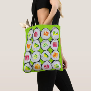 Bolsa Tote Arte para ilustração de sushi
