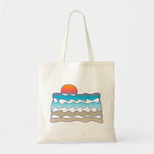 Bolsa Tote Arte Perpétua Sunset do Oceano de Praia Sem Fim