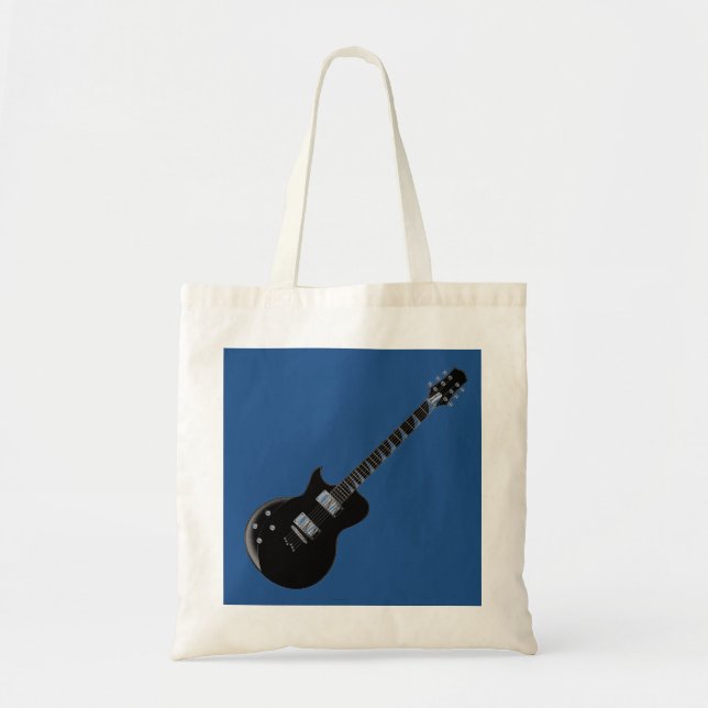 Bolsa Tote Arte Pop Azul-Guitarra (Frente)