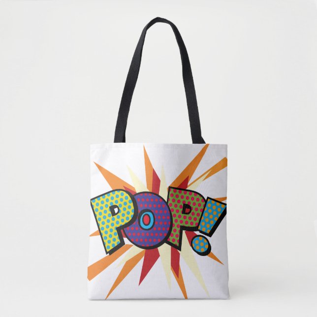 Bolsa Tote Arte Pop de Quadrinhos POP! POW! (Frente)