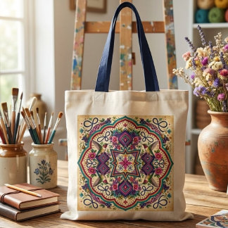 Bolsa Tote Arte Popular Boho