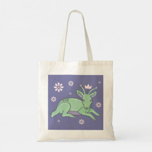 Bolsa Tote Arte Popular de Veado Alien Corço Verde Capricho