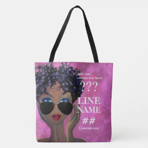 Bolsa Tote Arte preta do círculo estudantil feminino