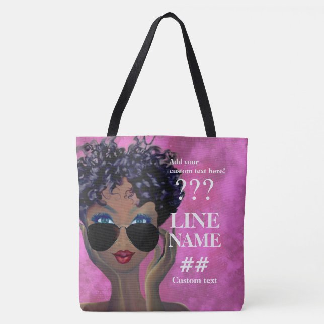 Bolsa Tote Arte preta do círculo estudantil feminino (Frente)