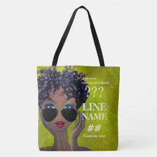 Bolsa Tote Arte preta do círculo estudantil feminino verde