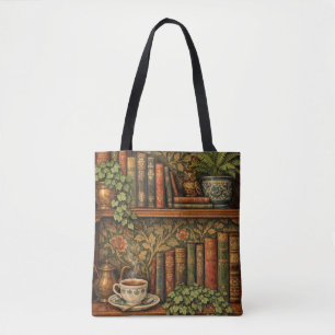 Bolsa Tote Arte retrô para amantes de livros
