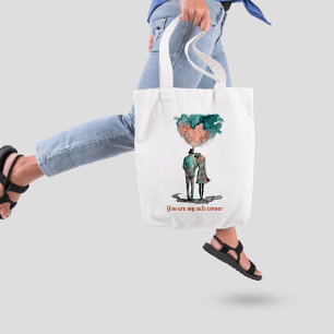 Bolsa Tote Arte romântica casal Tote Bag