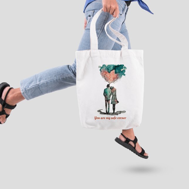 Bolsa Tote Arte romântica casal Tote Bag (Art romantic couple Tote Bag
)