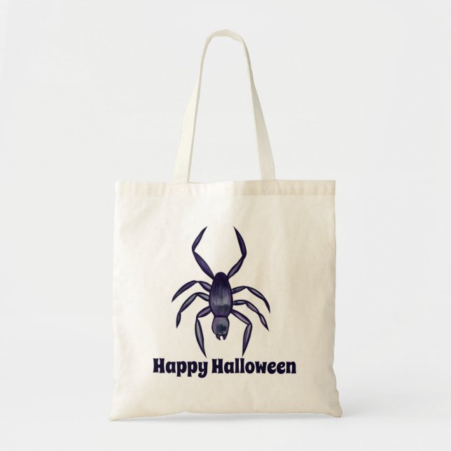 Bolsa Tote Arte Roxo Roxo de Halloween (Frente)