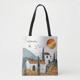 Bolsa Tote Arte russa do campo, Cottagecore estético, Eco