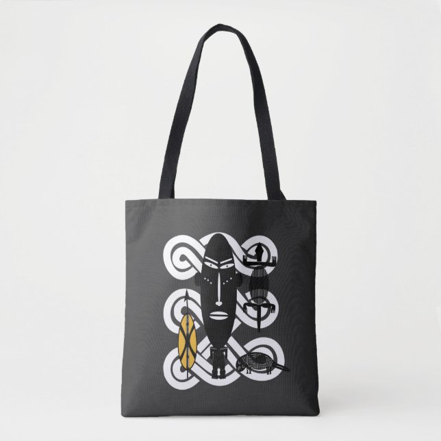 Bolsa Tote Arte tribal africana abstrata (Frente)