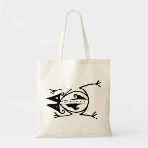 Bolsa Tote Arte tribal de animais sapos