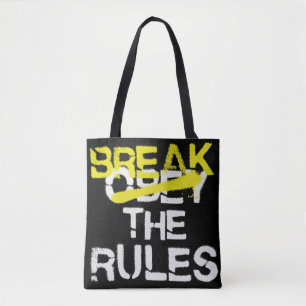 Bolsa Tote Arte urbana quebra o grafite do stencil das regras