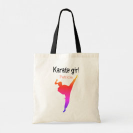 Bolsa Tote Artes marciais Karate Girl Silhouette Bonito Moder