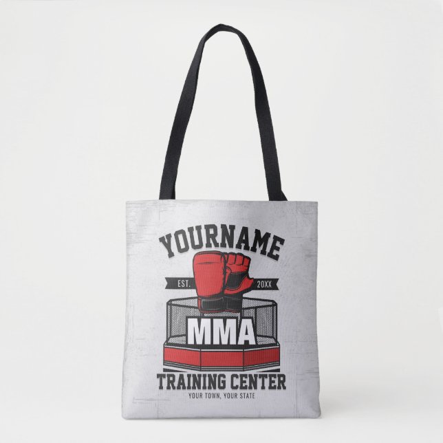 Bolsa Tote Artes Marciais Mistas Misturas ADD NAME MMA Fight  (Frente)