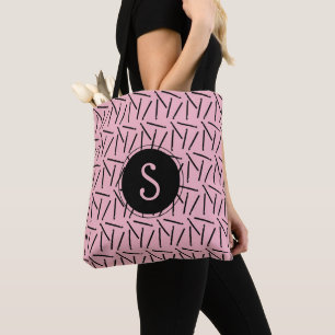 Bolsa Tote Artesanatos iniciais dos ganchos de Crochet