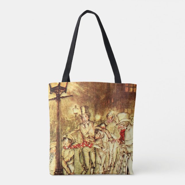Bolsa Tote Arthur Rackham - A Christmas Carol - Street (Verso)