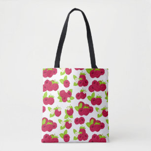 Bolsa Tote Ártico de padrão de Fruta de framboesa