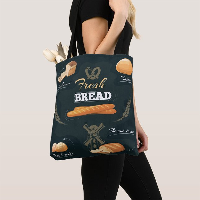 Bolsa Tote Artisan Bread Bakery Loaf Rolls Baguette (Criador carregado)