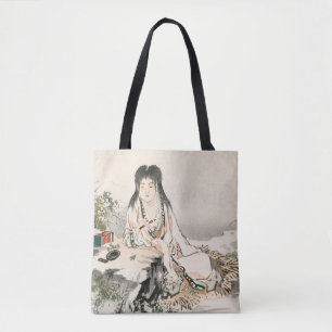 Bolsa Tote Artista da caligrafia por Kōno Bairei Faux