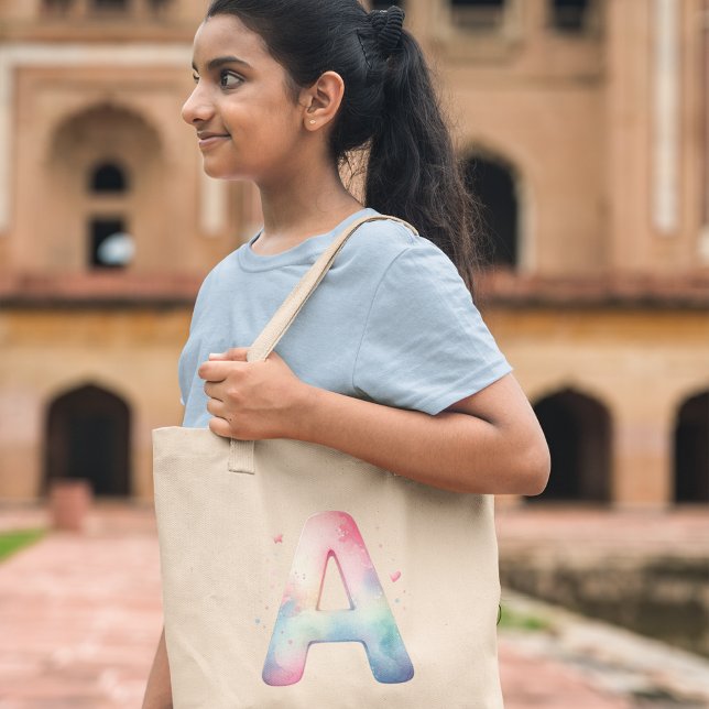 Bolsa Tote Artistic Initial 'A' - Custom Name Tote Bag (Criador carregado)