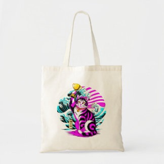 Bolsa Tote Artistic Victory Cat - Japanese Art Lover Gift