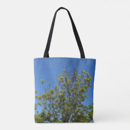 Bolsa Tote Árvore Alta De Cinza Na Linda Foto Do Céu Azul