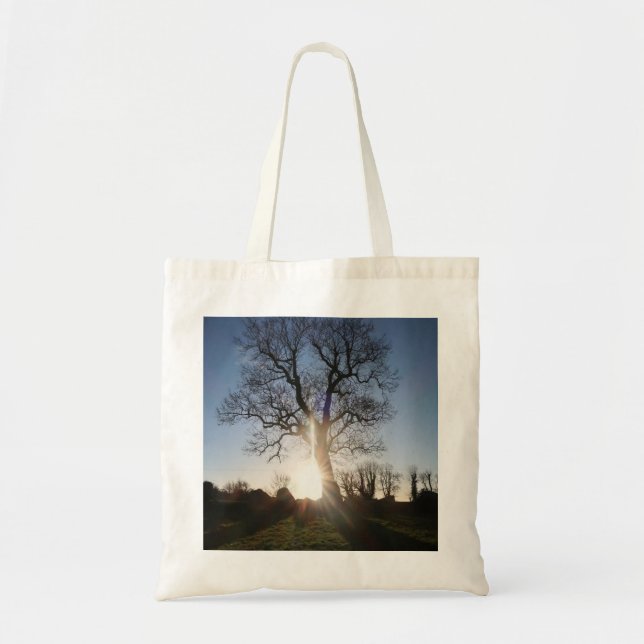 Bolsa Tote Árvore ao pôr do sol (Frente)