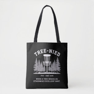 Bolsa Tote Árvore Baixou Disc Golf Engraçado Estúpido Árvore-