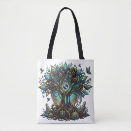 Bolsa Tote Árvore Cibernética da Vida Cosmic Steampunk